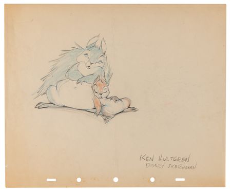 Lot #787 Ken Hultgren and Disney Animation Studio Artists (15) Original Drawings of Animals, Planes, and Settings - Image 15
