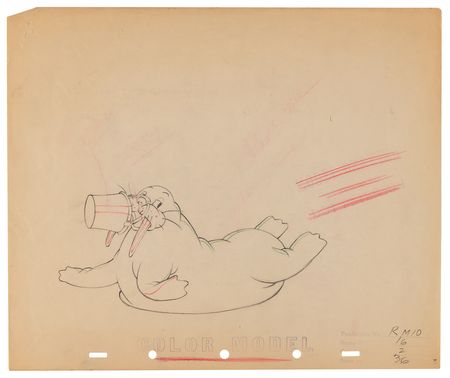 Lot #787 Ken Hultgren and Disney Animation Studio Artists (15) Original Drawings of Animals, Planes, and Settings - Image 5