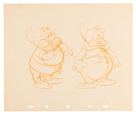 Lot #716 Dwarfs rough production drawings (8) from Snow White and the Seven Dwarfs - Image 5