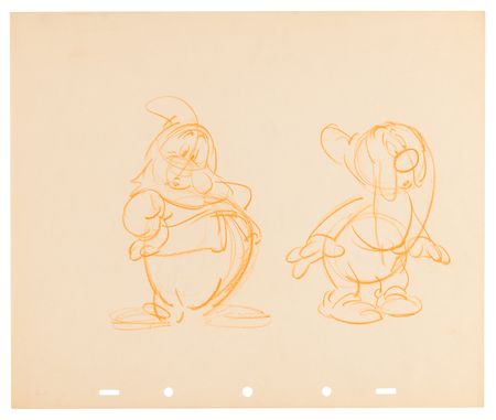 Lot #716 Dwarfs rough production drawings (8) from Snow White and the Seven Dwarfs - Image 6