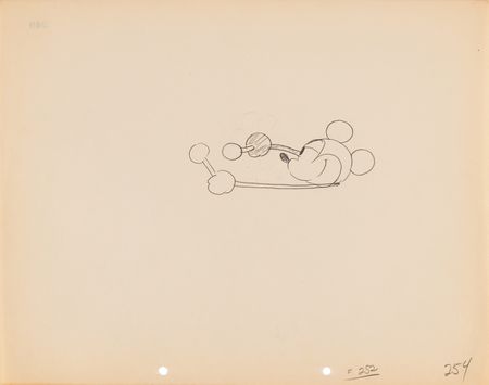 Lot #703 Mickey Mouse production drawing from