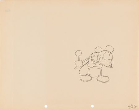 Lot #705 Mickey Mouse production drawing from