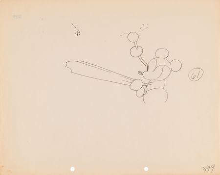 Lot #706 Mickey Mouse production drawing from