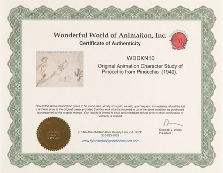 Lot #838 Pinocchio and Geppetto rough character study concept drawings (2) from Pinocchio - Image 5