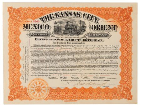 Lot #309 James F. Fargo Signed Stock Certificate - Issued to the American Express Company - Image 2