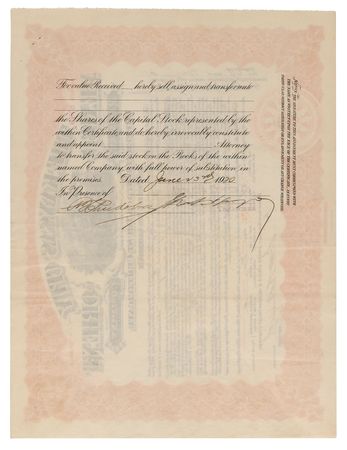 Lot #309 James F. Fargo Signed Stock Certificate - Issued to the American Express Company - Image 3