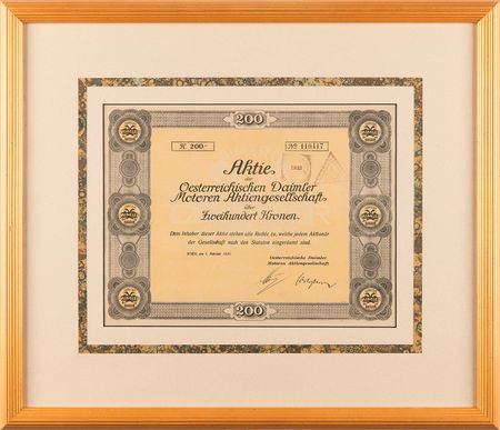 Lot #284 Austro-Daimler Stock Certificate - Image 1