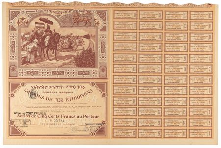 Lot #329 Imperial Railway Company of Ethiopia Bond - Image 1