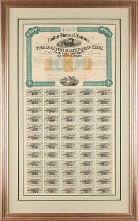 Lot #288 Boston, Hartford, and Erie Rail Road Company Bond - Image 1