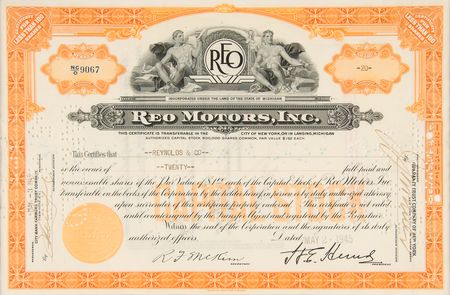 Lot #355 REO Motors War-Dated Stock Certificate - Image 3