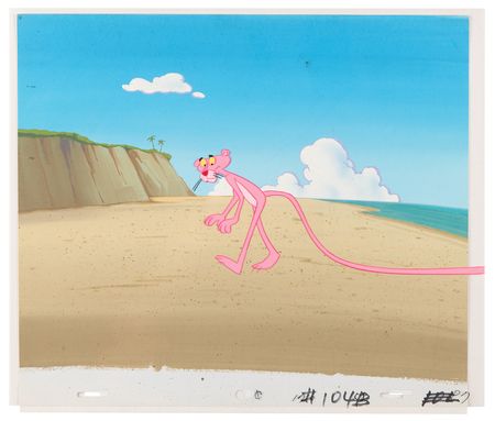 Lot #777 Pink Panther (7) production cels and (10) production drawings from The Pink Panther Show - Image 2
