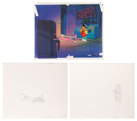 Lot #777 Pink Panther (7) production cels and (10) production drawings from The Pink Panther Show - Image 4