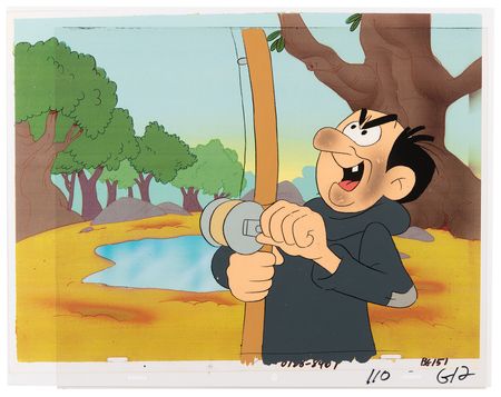 Lot #925 Papa Smurf and Gargamel production cels from The Smurfs - Image 3