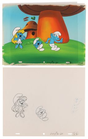 Lot #779 Smurfs (15) production cels and (16) production drawings from The Smurfs - Image 3