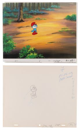 Lot #779 Smurfs (15) production cels and (16) production drawings from The Smurfs - Image 9