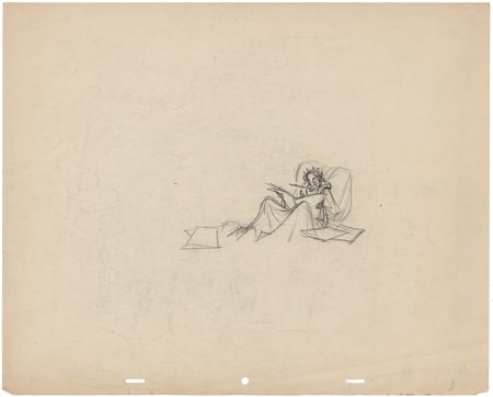 Lot #867 Cruella de Vil, Pongo, and Roger Radcliffe preliminary production drawings from One Hundred and One Dalmatians - Image 2