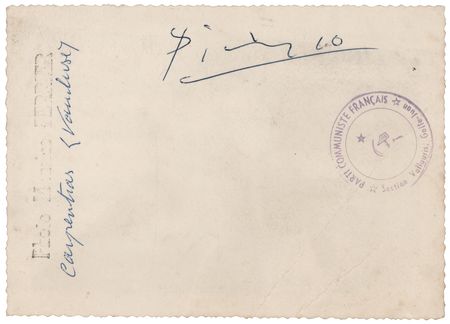 Lot #497 Pablo Picasso Signed Photograph - Image 2