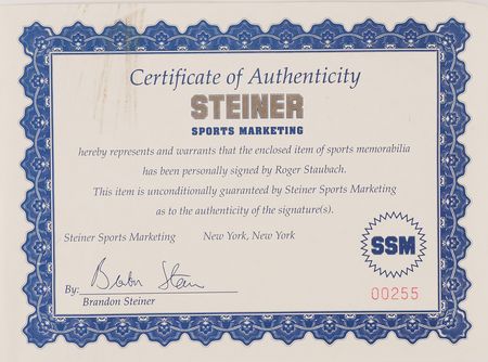 Lot #667 Roger Staubach Signed Football - Image 5