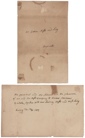 Lot #1 Abigail Adams Third-Person Autograph Letter Signed: 