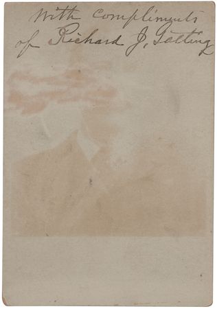 Lot #212 Richard Gatling Signed Photograph - Image 2