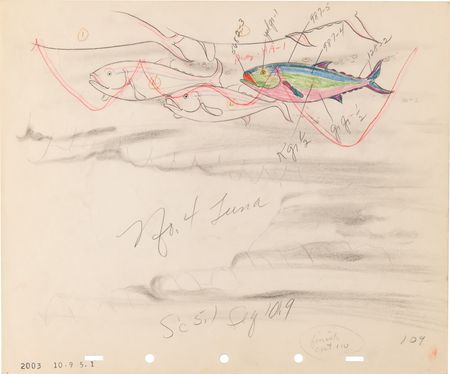 Lot #844 Pinocchio, Monstro, and tuna fish production drawings from Pinocchio - Image 3