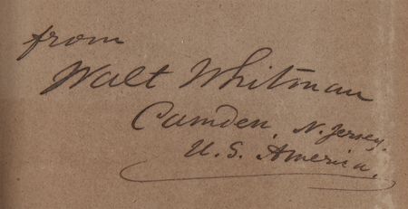 Lot #513 Walt Whitman Signed Book - Leaves of Grass - Image 2