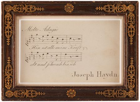 Lot #535 Franz Joseph Haydn Engraved Visiting Card - Image 1