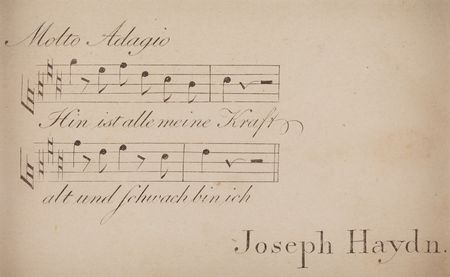 Lot #535 Franz Joseph Haydn Engraved Visiting Card - Image 2