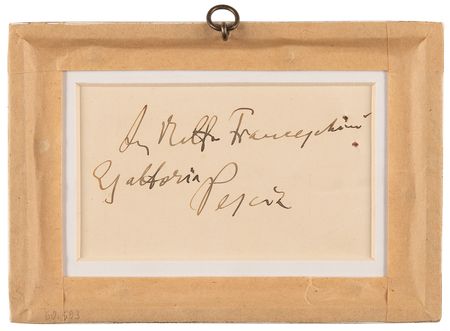 Lot #540 Giacomo Puccini Autograph Note Signed on Calling Card - Image 3