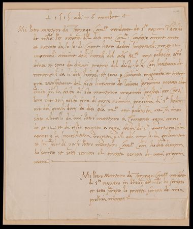 Lot #259 Peter Martyr d'Anghiera Autograph Document Signed - The First European Historian of<br/>the New World - Image 1