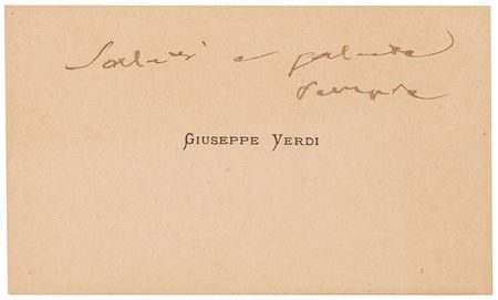 Lot #534 Giuseppe Verdi (8) Hand-Annotated Calling Cards, with Envelope and Telegram - Image 4