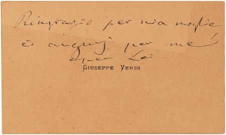 Lot #534 Giuseppe Verdi (8) Hand-Annotated Calling Cards, with Envelope and Telegram - Image 9
