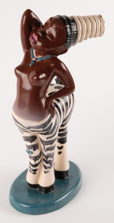 Lot #731 Zebra Centaurette ceramic statuette by William Manker for Fantasia - Image 1