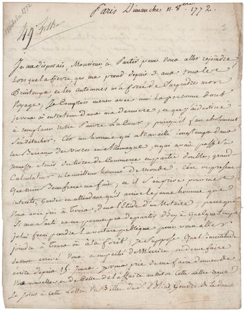 Lot #515 Pierre-Augustin Caron de Beaumarchais Autograph Letter Signed - Image 1