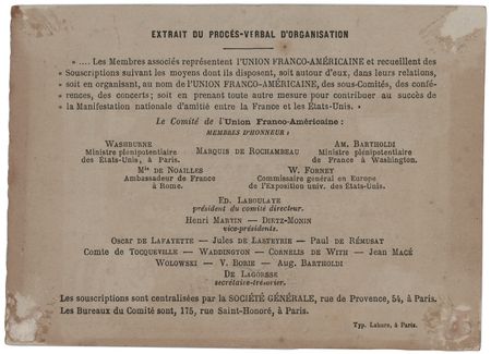 Lot #498 Statue of Liberty Fundraising Ticket (1876) - Image 2