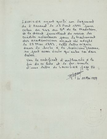 Lot #216 Antoine Lavoisier Autograph Letter Signed - Image 2