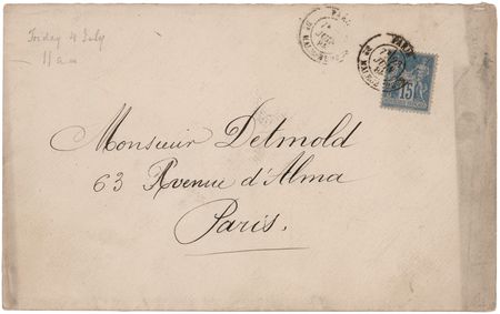 Lot #505 Statue of Liberty Original 1884 Invitation for the Official Parisian Presentation - Image 2