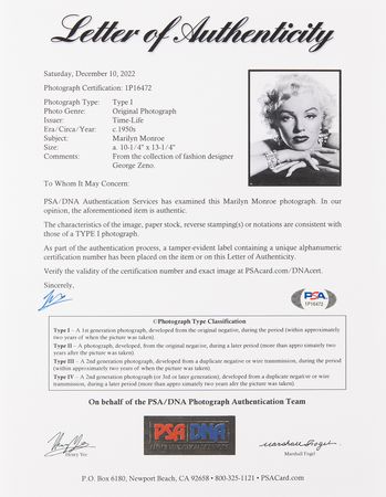 Lot #612 Marilyn Monroe Original Photograph - PSA Type I - Image 3