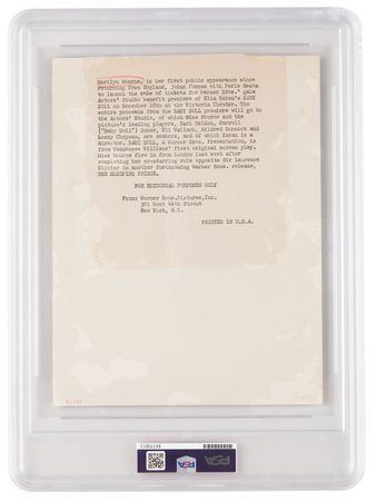 Lot #617 Marilyn Monroe Original Photograph - PSA Type I - Image 2