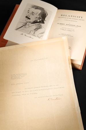 Lot #172 Albert Einstein Typed Letter Signed and First English Edition of Relativity: The Special and the General Theory - Image 1