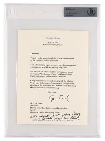 Lot #21 George Bush Typed Letter Signed: 