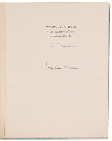 Lot #41 Jacqueline Kennedy Signed Limited Edition Book - One Special Summer - Image 4