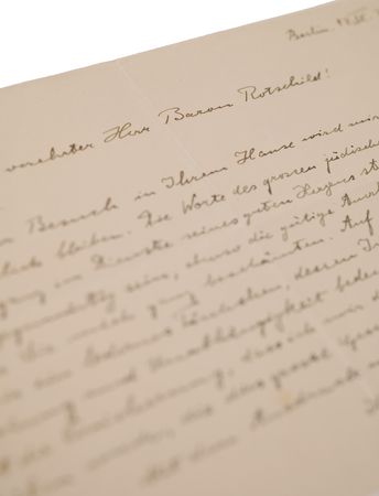 Lot #170 Albert Einstein Autograph Letter Signed, Thanking Baron Edmond de Rothschild for His Generosity: 