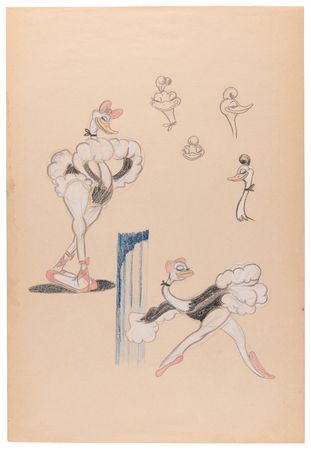 Lot #828 Frank Follmer character concept drawings of Centaurettes and Madame Upanova for Fantasia - Image 2