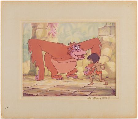Lot #873 Mowgli and King Louie dye transfer print from the Walt Disney Classics 'The Jungle Book' series - Image 2