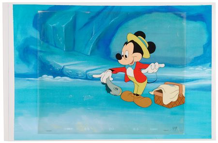 Lot #854 Mickey Mouse and picnic basket production cel from Mickey and the Seal - Image 2