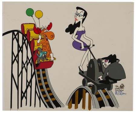 Lot #935 Rocky, Bullwinkle, Boris, and Natasha limited edition cel from Adventures of Rocky and Bullwinkle and Friends (#128/300) - Image 2