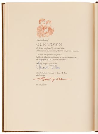 Lot #527 Thornton Wilder Signed Book - Our Town (Ltd. Ed. of 2000, Presentation Copy) - Image 4