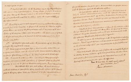 Lot #3 James Madison Letter Signed as Secretary of State, Appointing an Agent in Havana: 