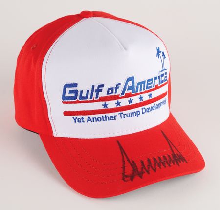 Lot #62 Donald Trump Signed Baseball Hat - Gulf of America - Image 1